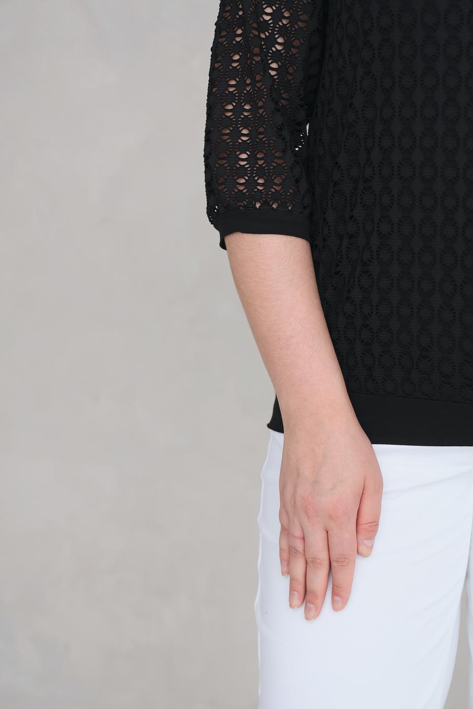 Блуза Via Appia чёрная с кружевом