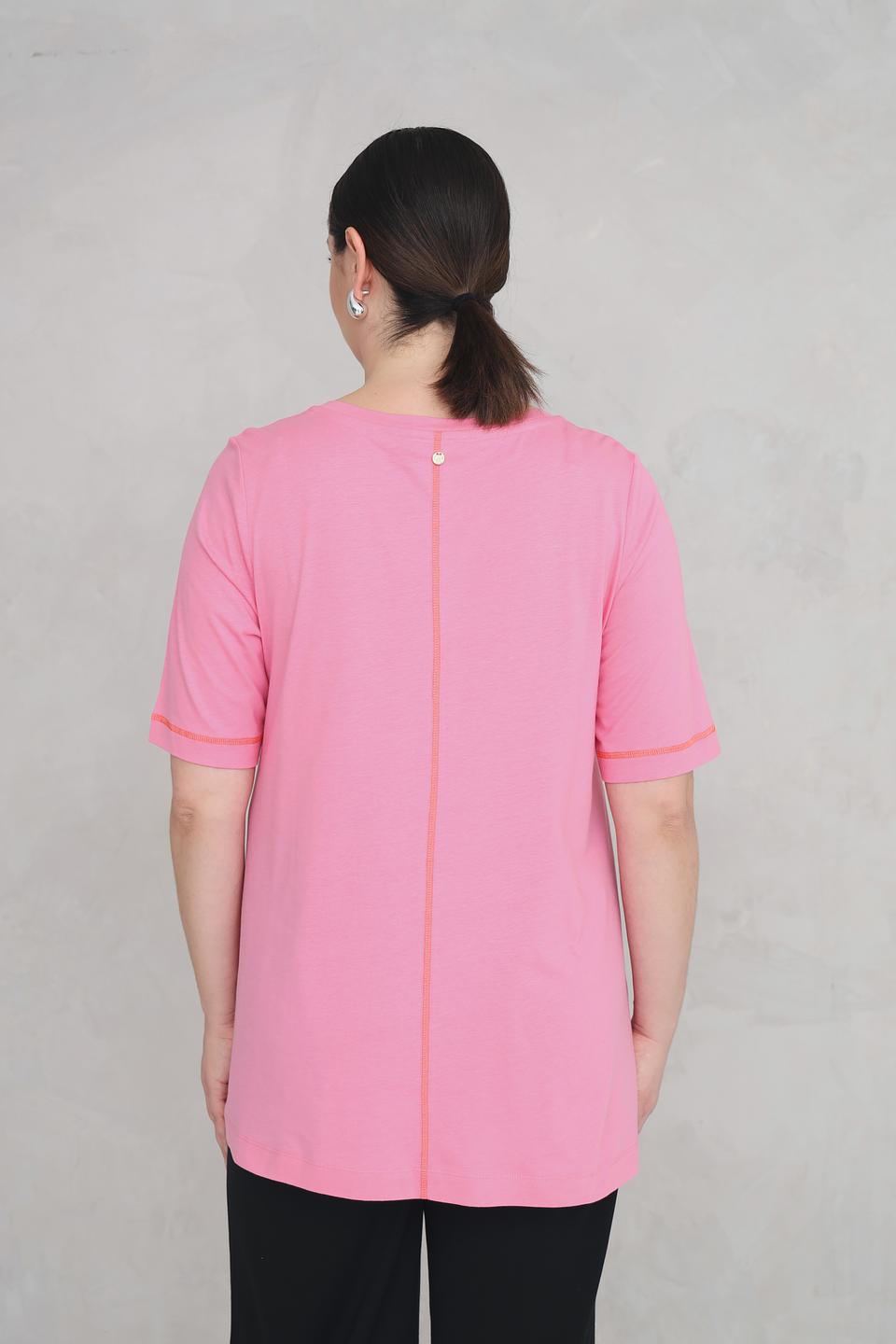 Футболка Frapp с принтом розовый