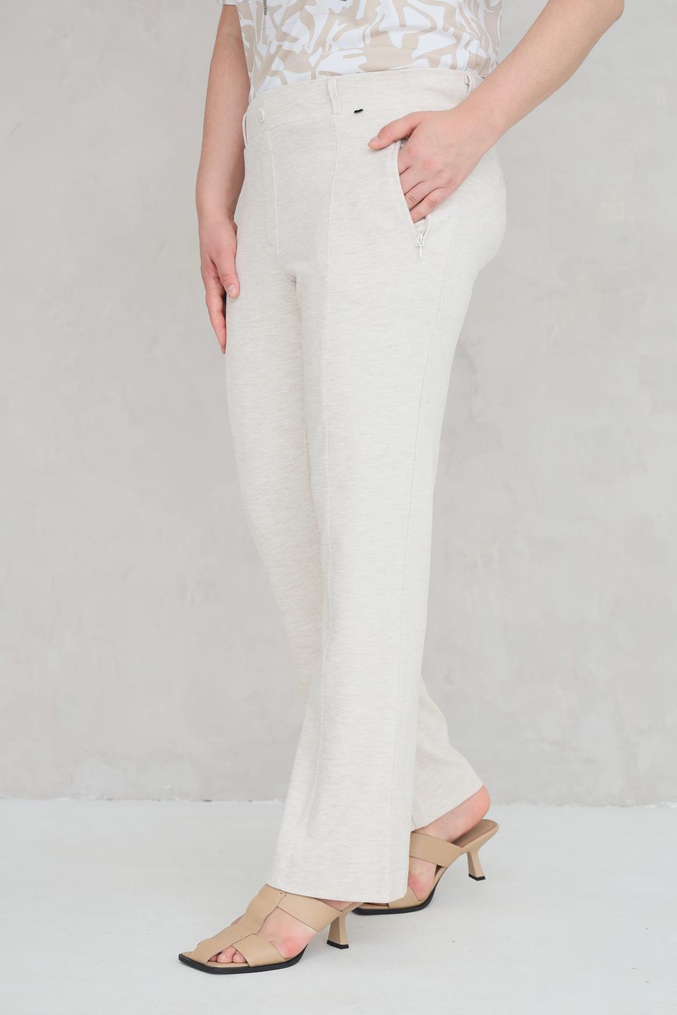 Брюки Frapp клёш бежевые