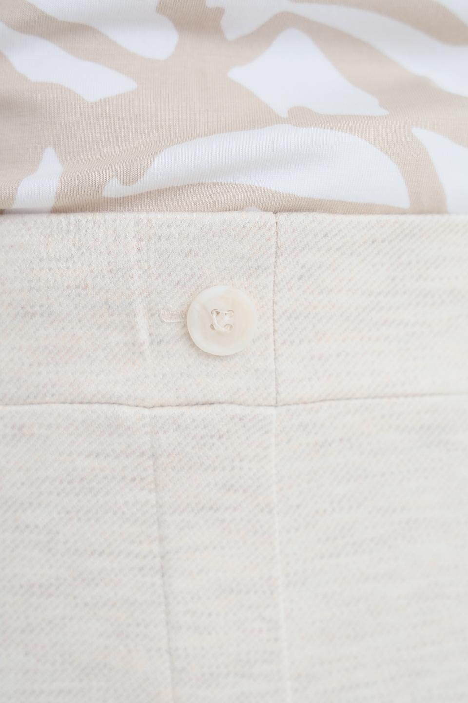 Брюки Frapp клёш бежевые