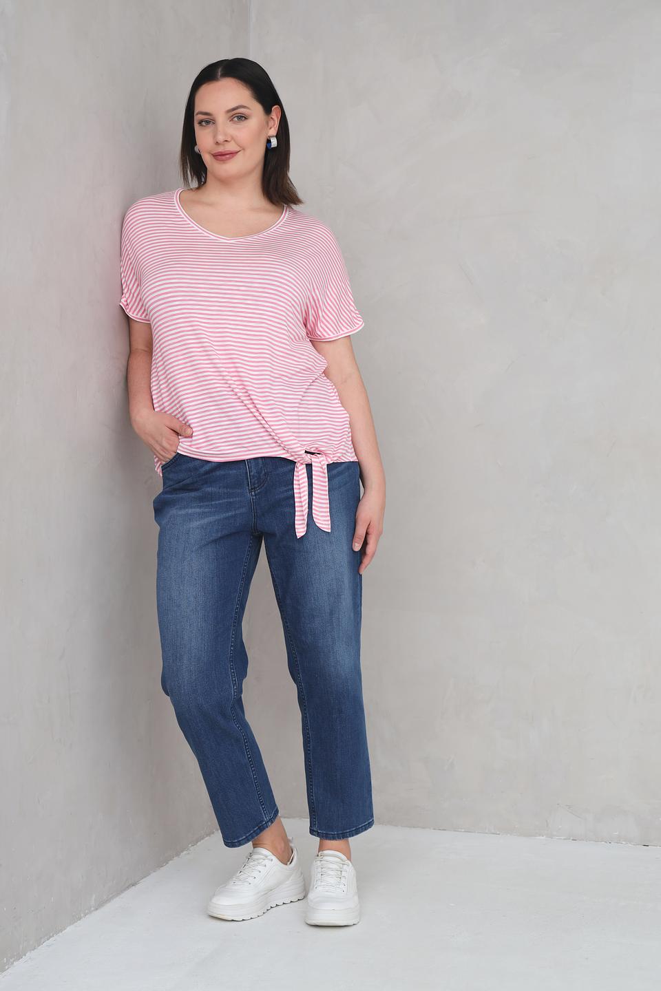 Футболка Frapp в полоску с завязками