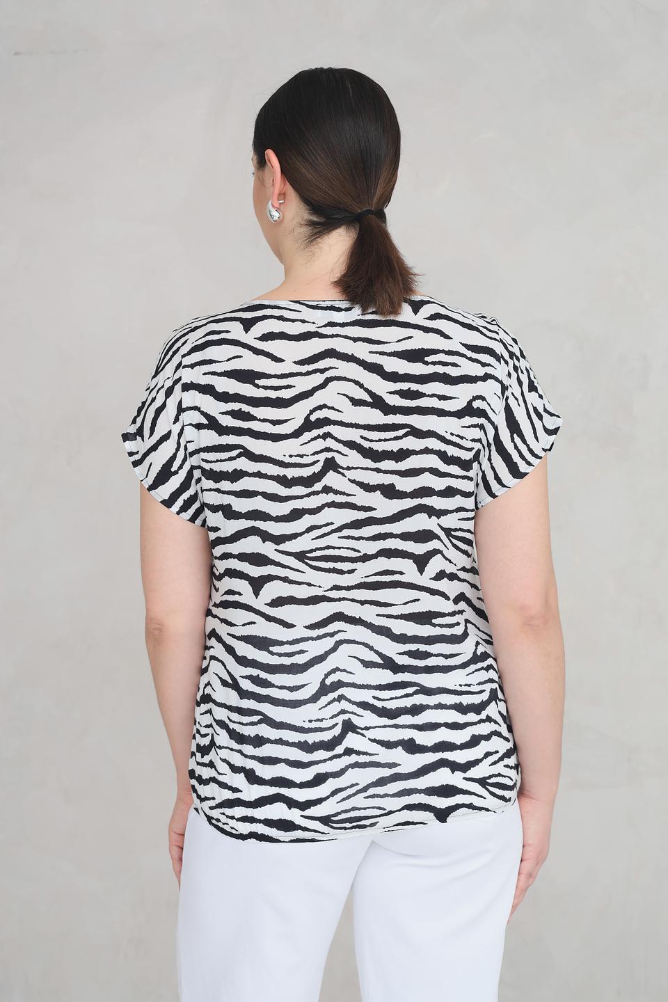 Блуза SE Stenau зебра с принтом