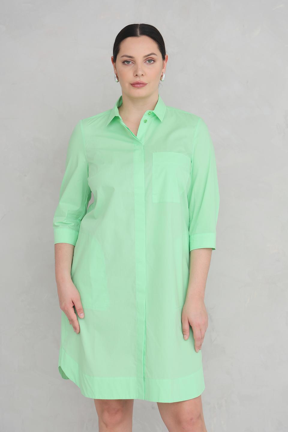 Платье рубашка You Just White лайм