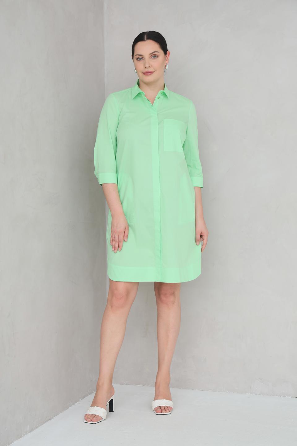 Платье рубашка You Just White лайм