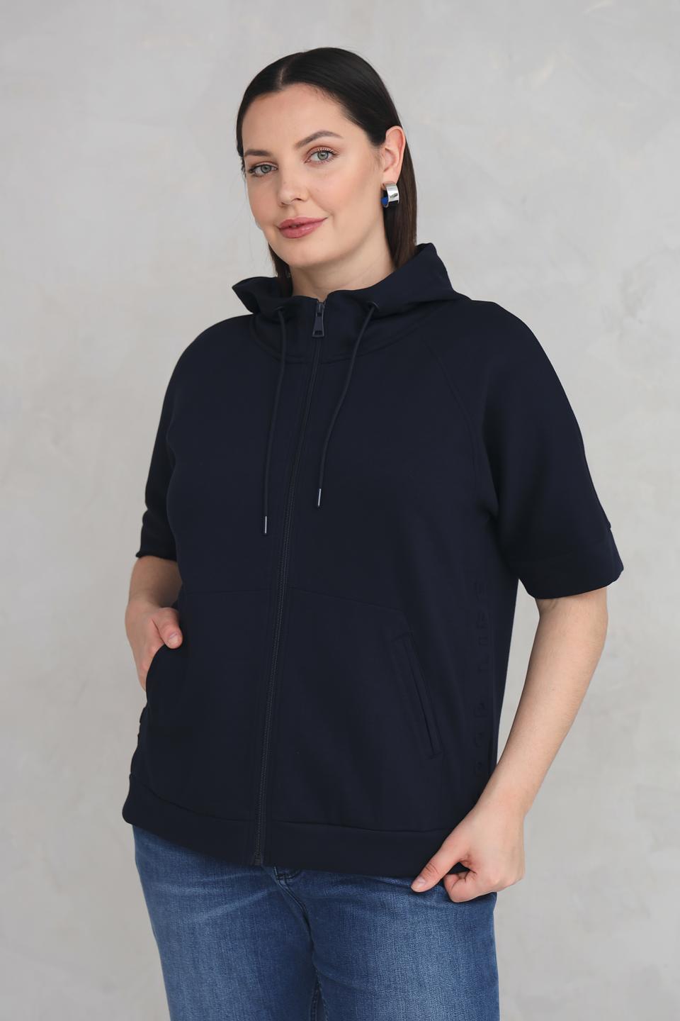 Жакет Via Appia с капюшоном черный