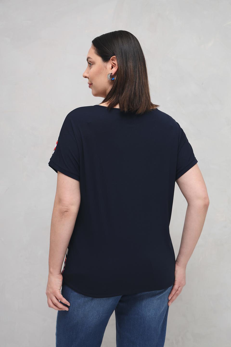 Футболка Via Appia с принтом фуксия