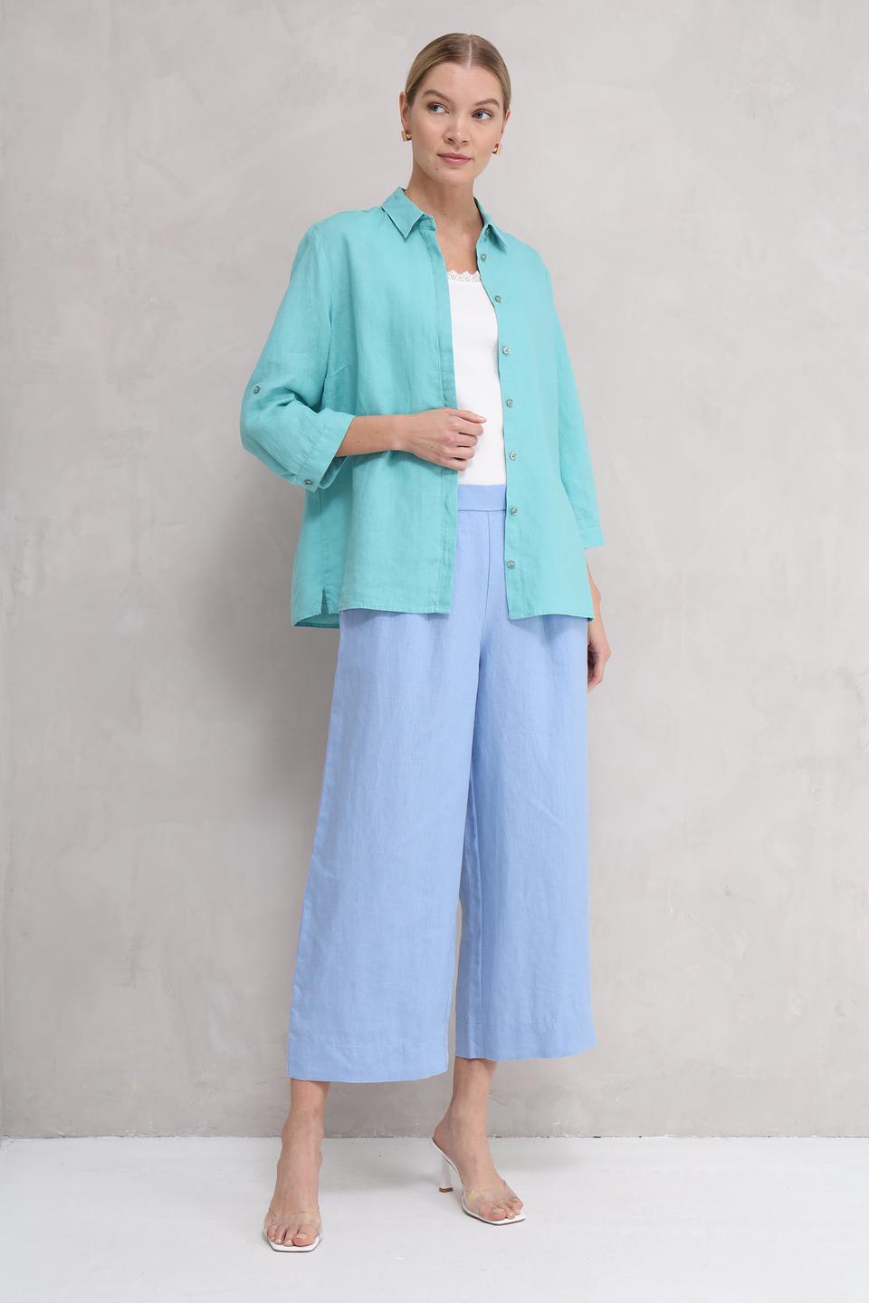 Брюки кюлоты Oui голубые