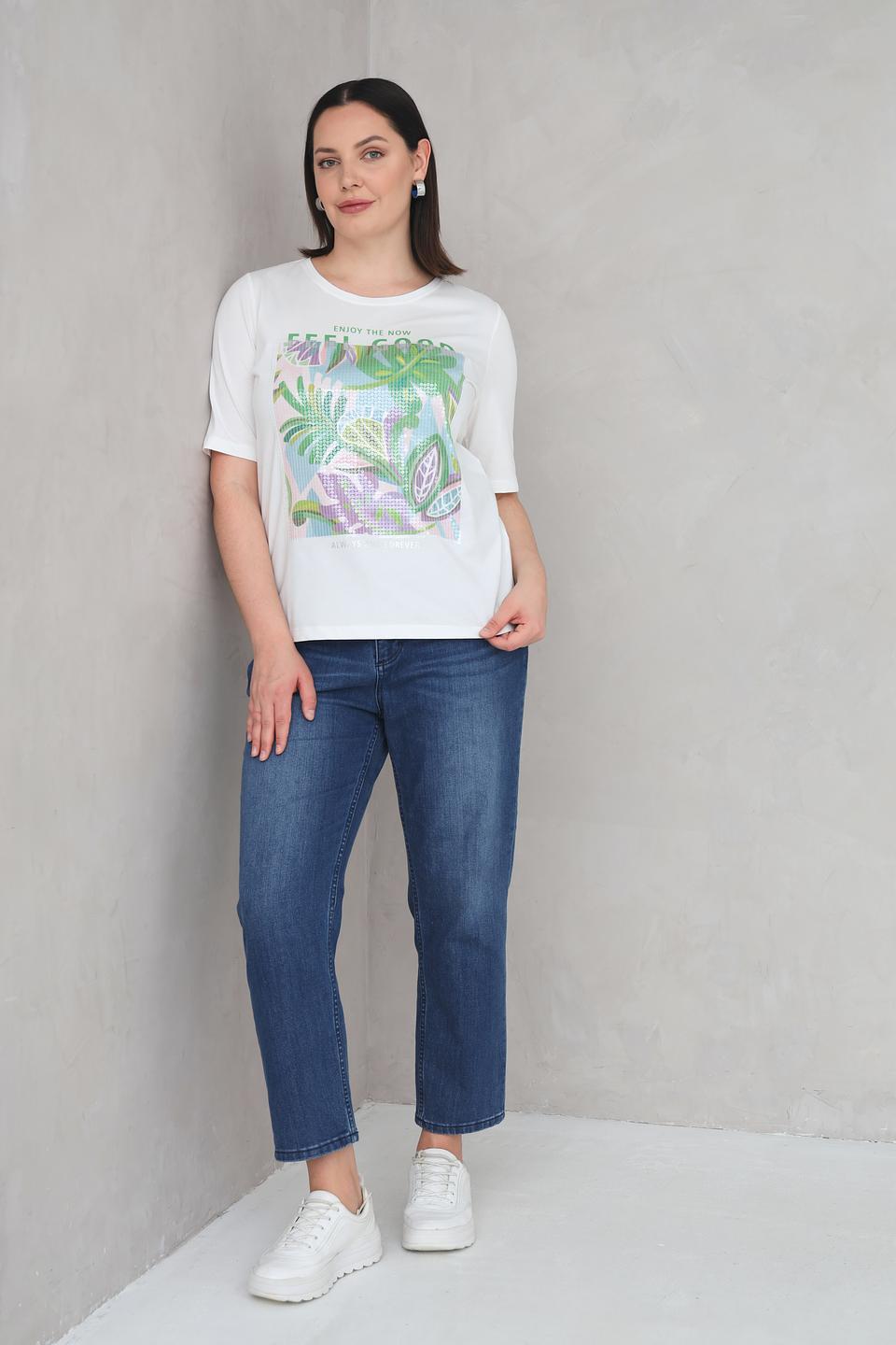 Футболка Via Appia с тропическим принтом