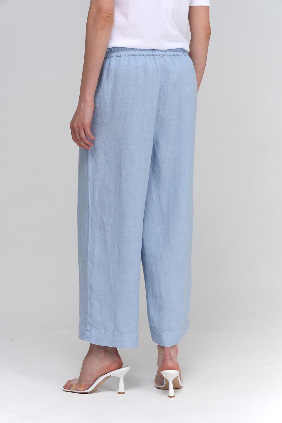 Брюки Oui лен голубой