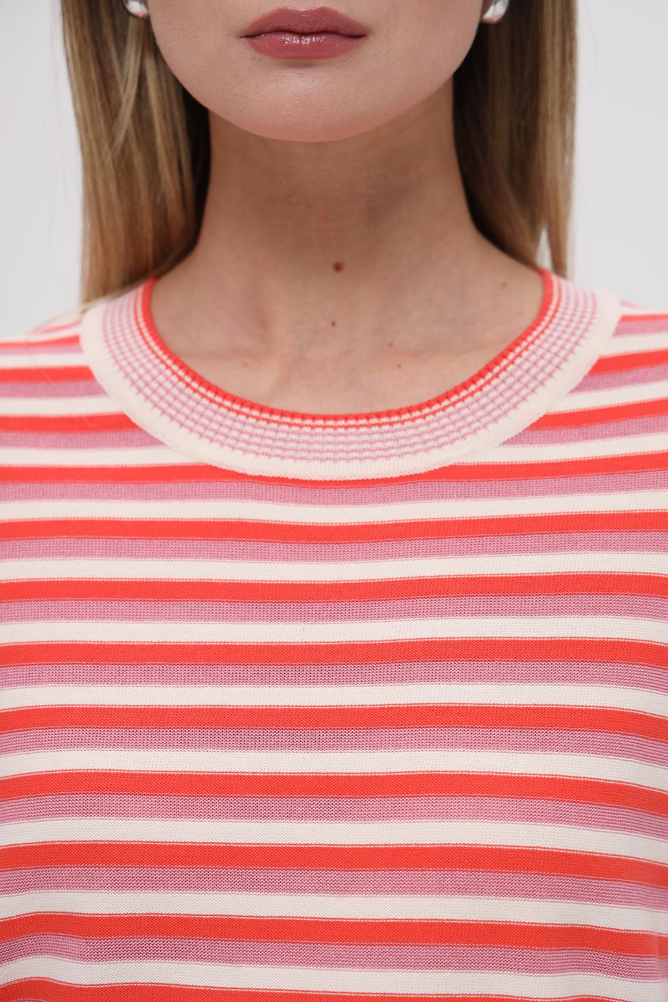 Пуловер Maerz в полоску коралловый