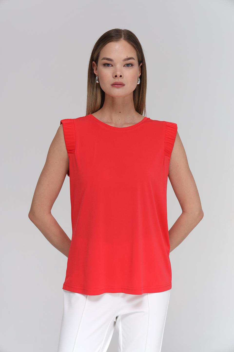 Топ You Just White с воланами красный