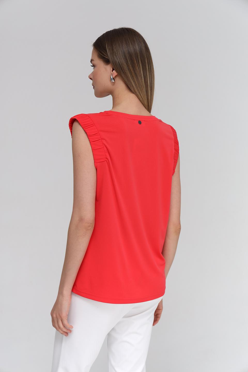 Топ You Just White с воланами красный