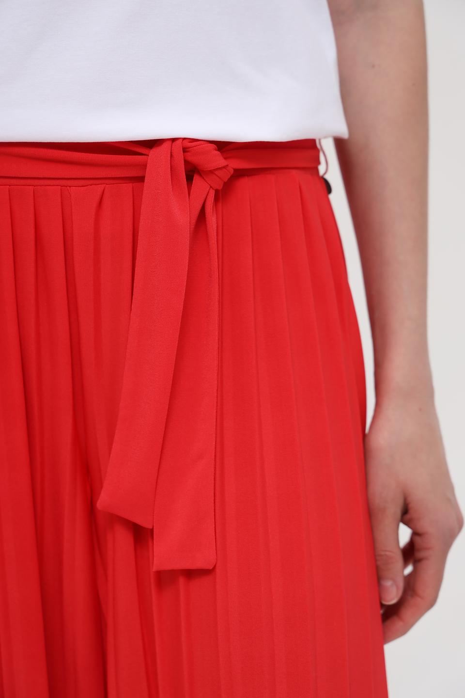 Брюки палаццо You Just White красные