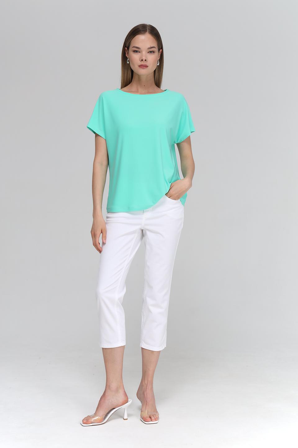 Блуза Tuzzi мятная с коротким рукавом