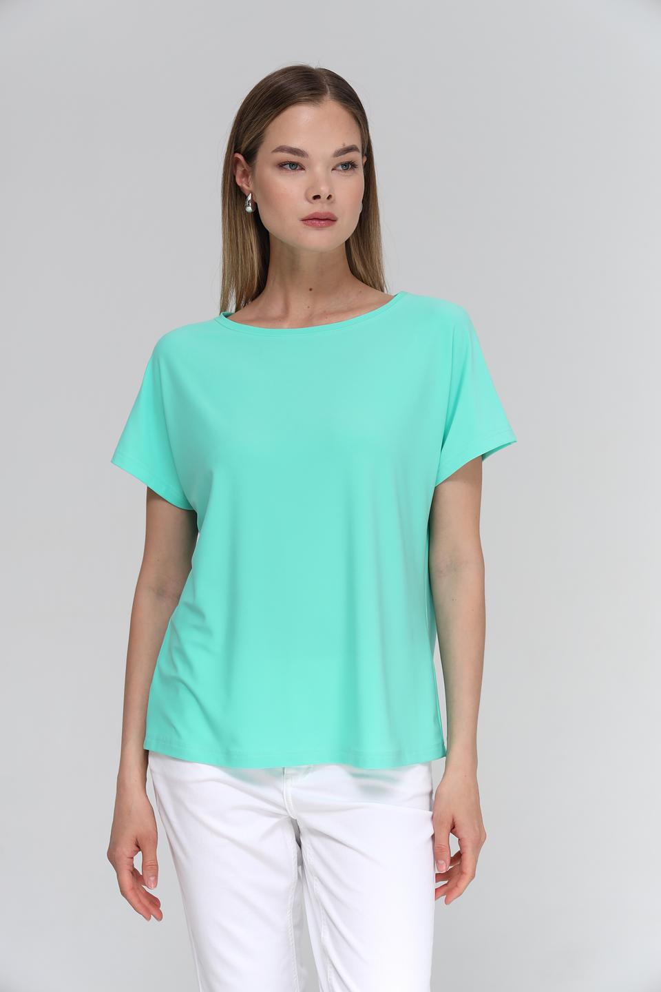 Блуза Tuzzi мятная с коротким рукавом