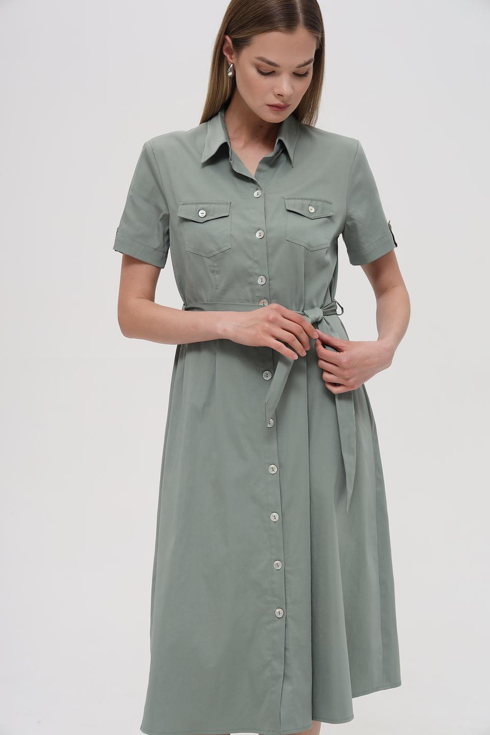 Платье Bianca приталенное хаки