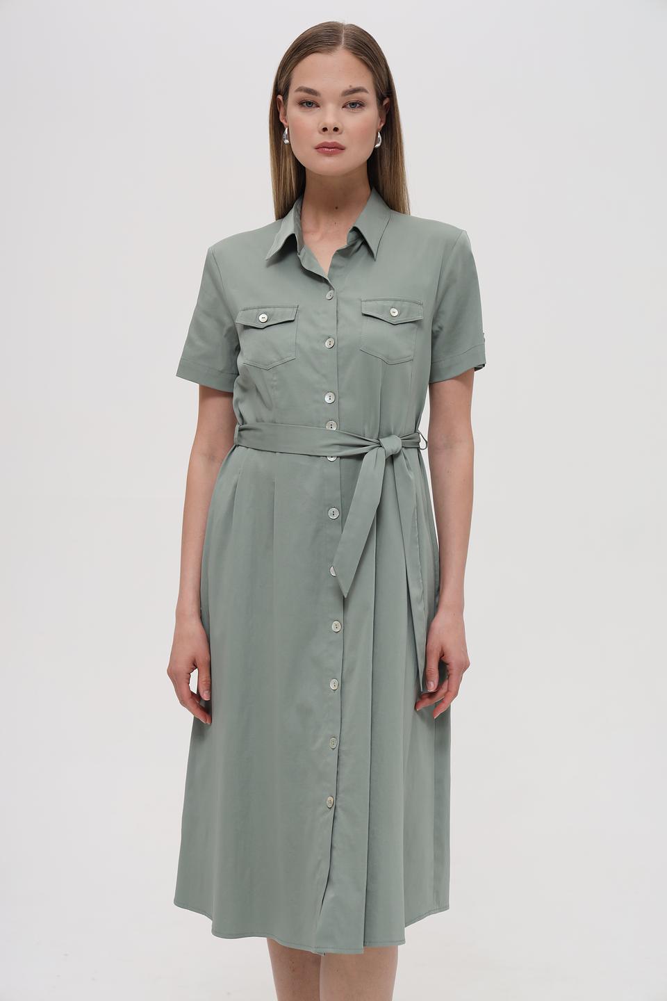Платье Bianca приталенное хаки