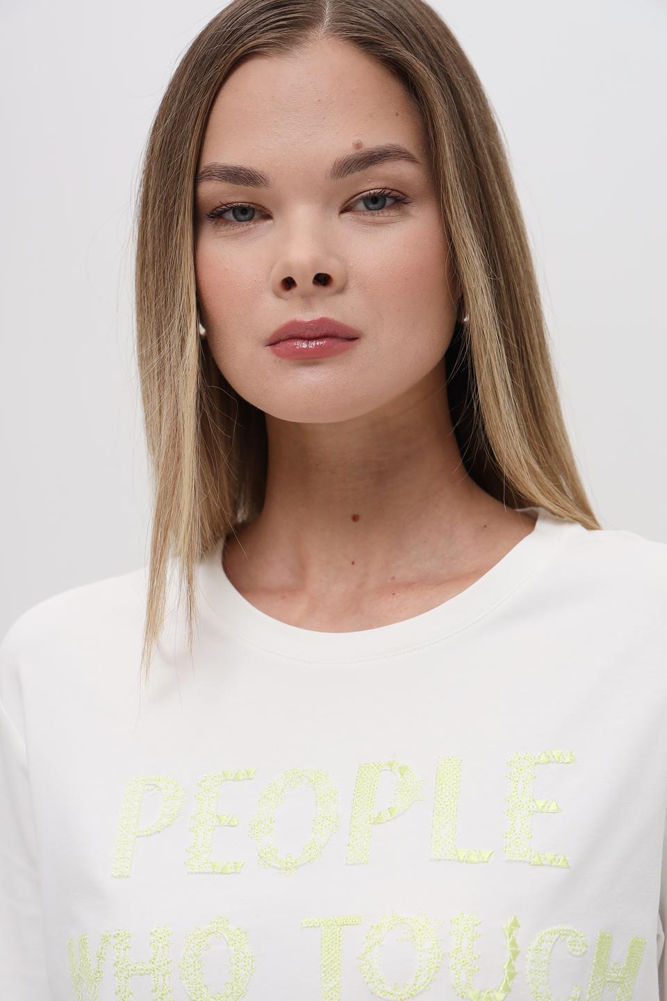 Футболка Lecomte с принтом белый