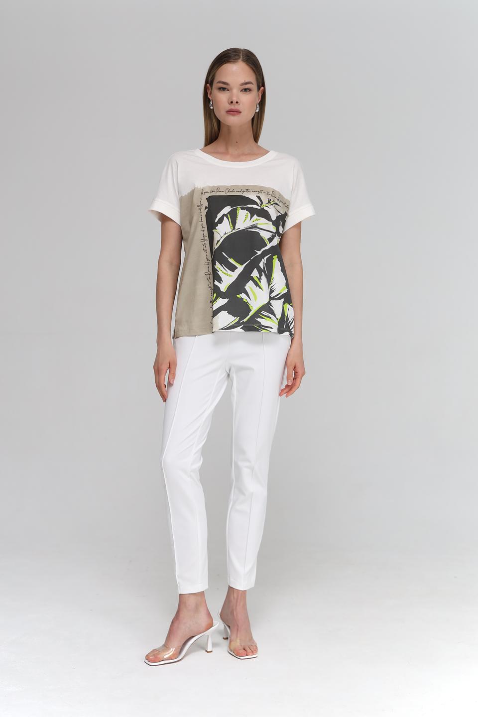 Футболка Lecomte с тропическим принтом
