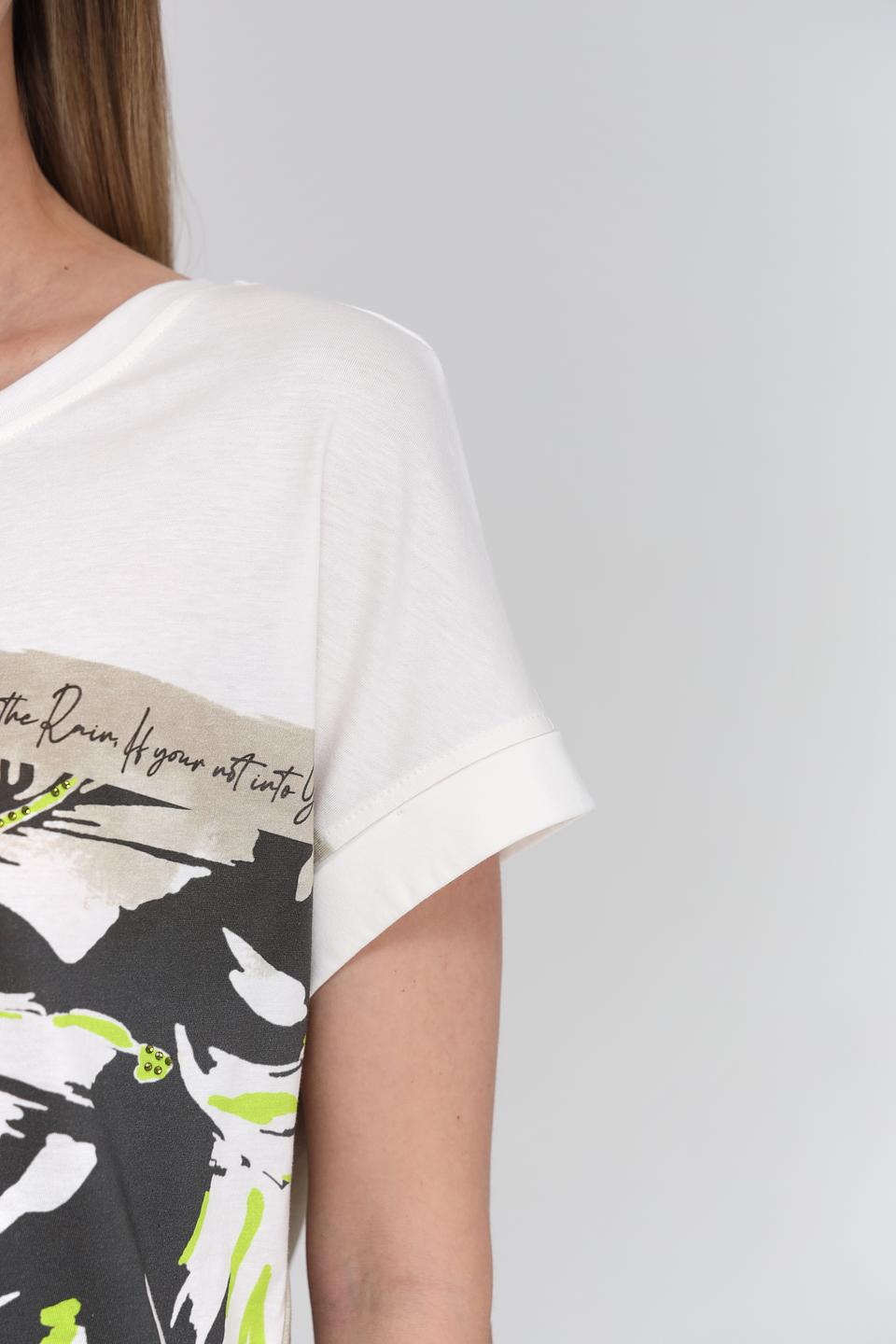 Футболка Lecomte с тропическим принтом