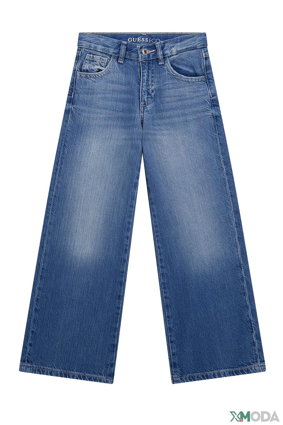 Джинсы Guess дев. широкие синие