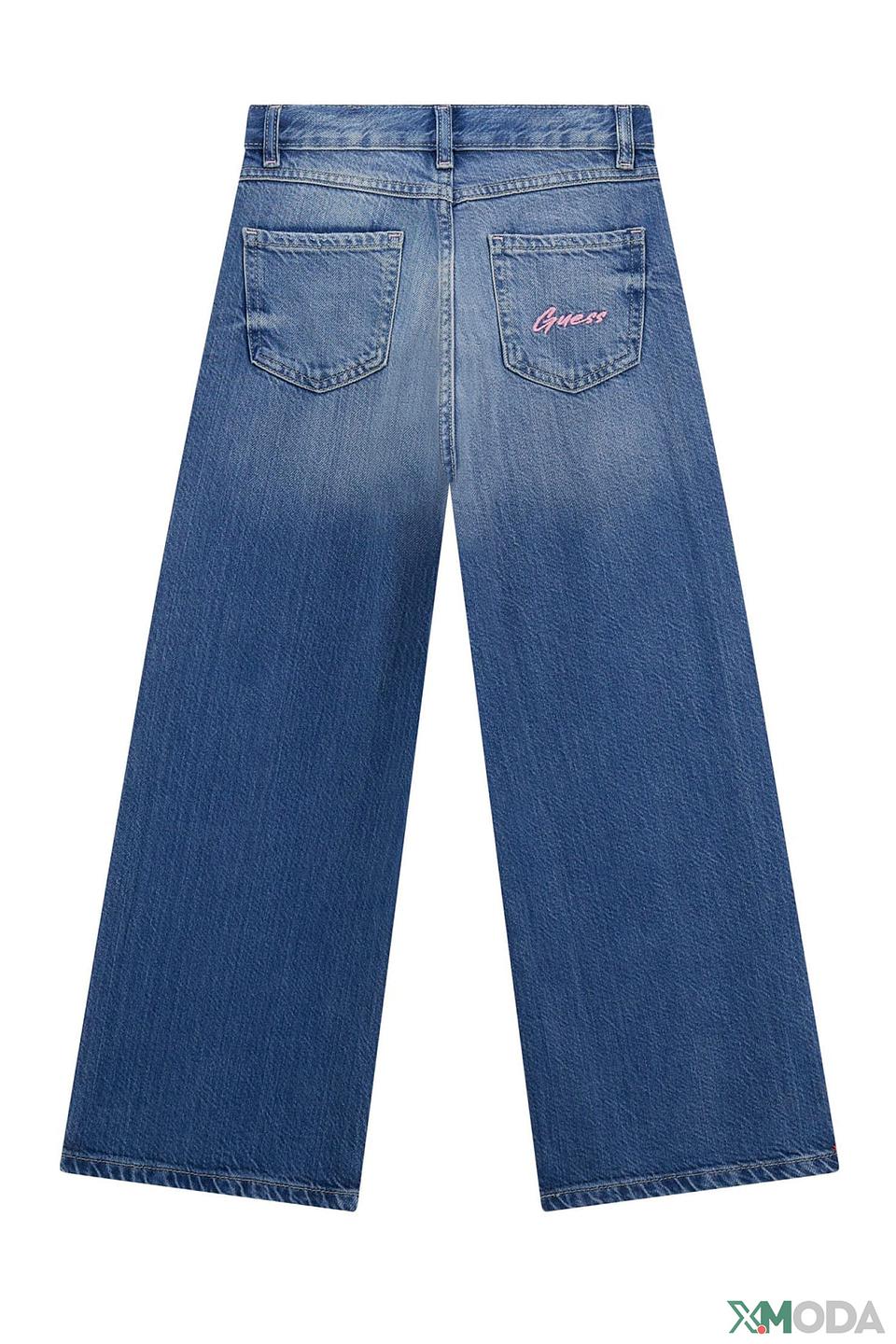 Джинсы Guess дев. широкие синие