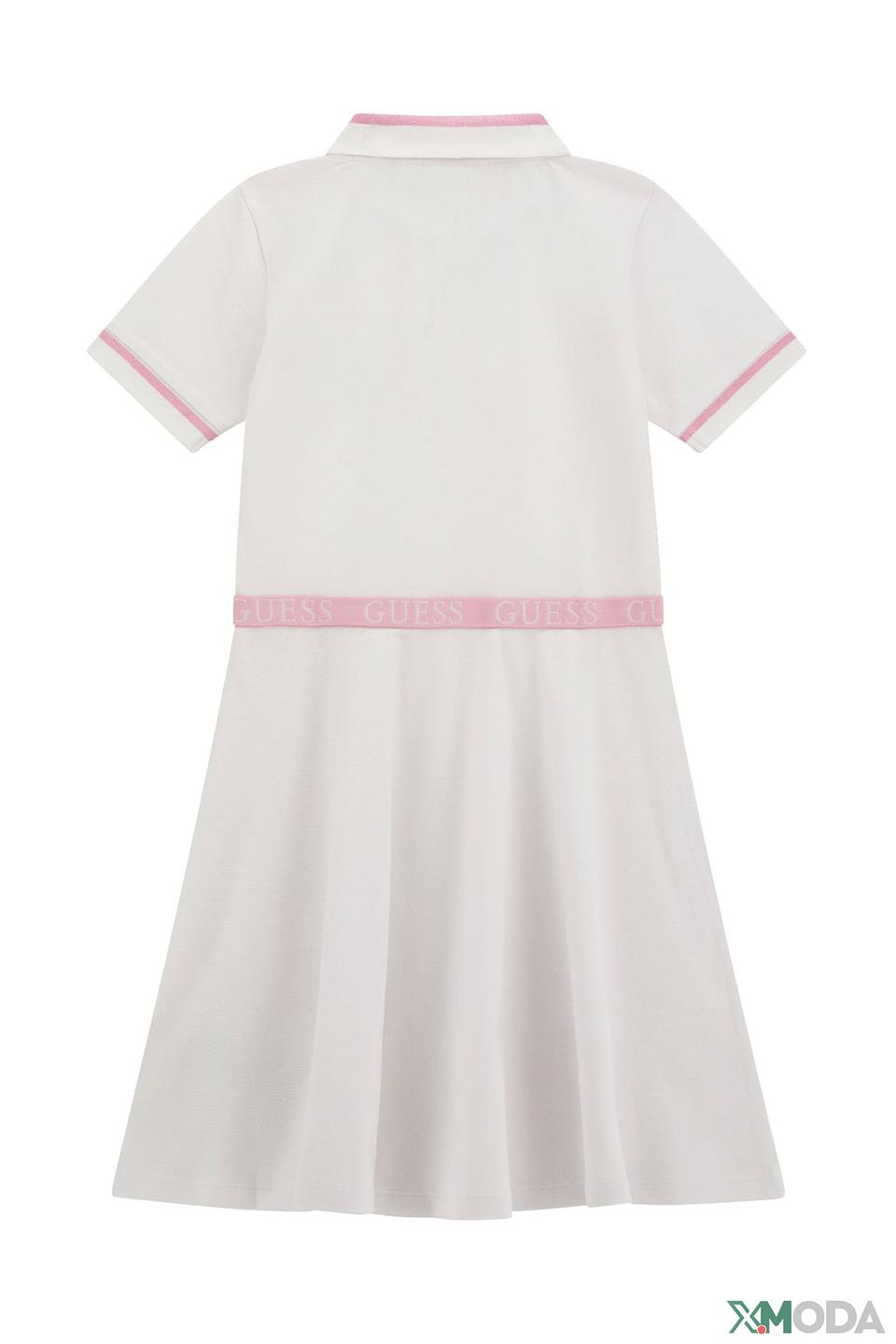 Платье Guess дев. полосатое белое