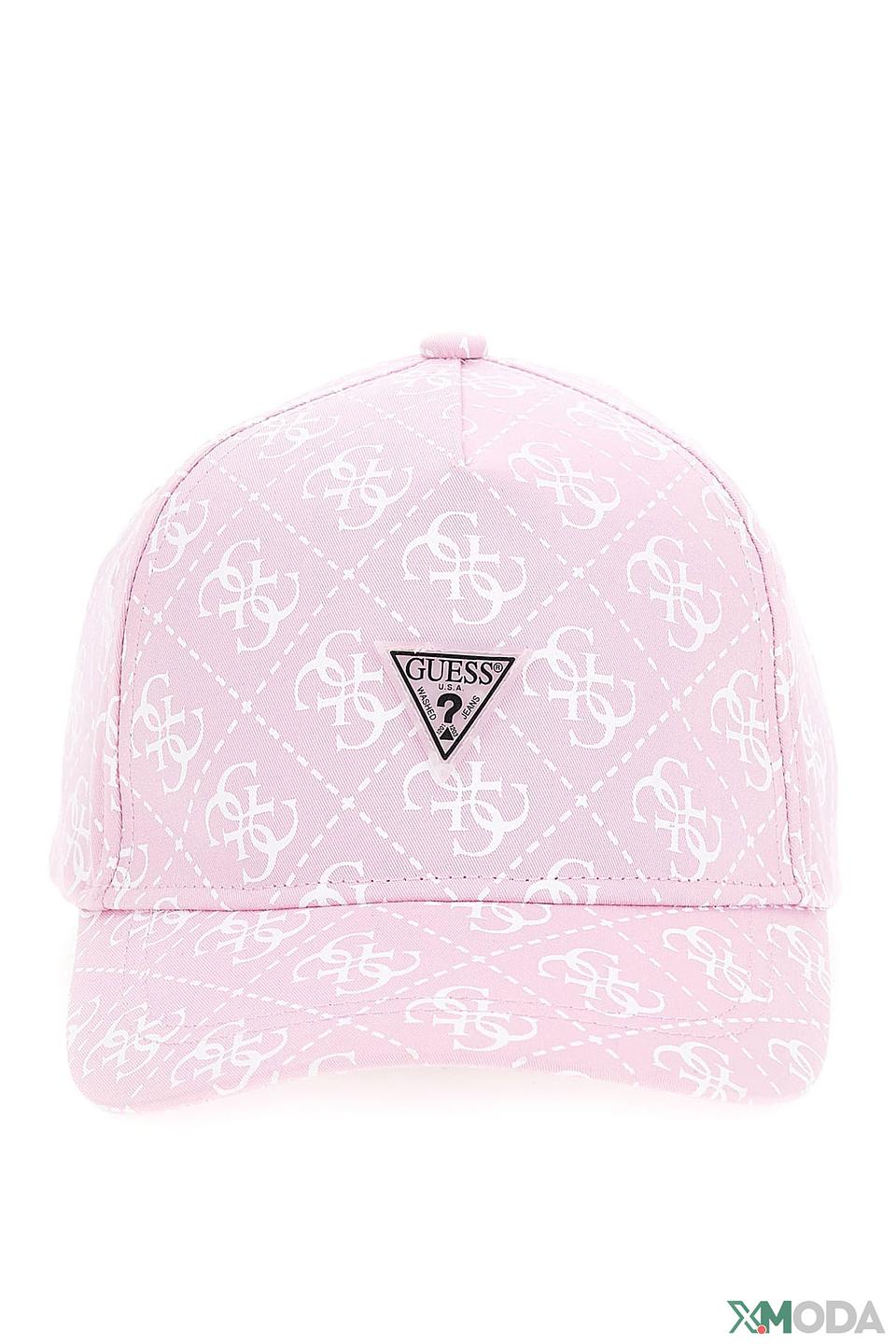 Бейсболка Guess дев. с логотипом розовый