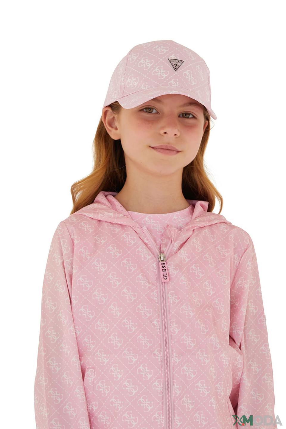 Бейсболка Guess дев. с логотипом розовый