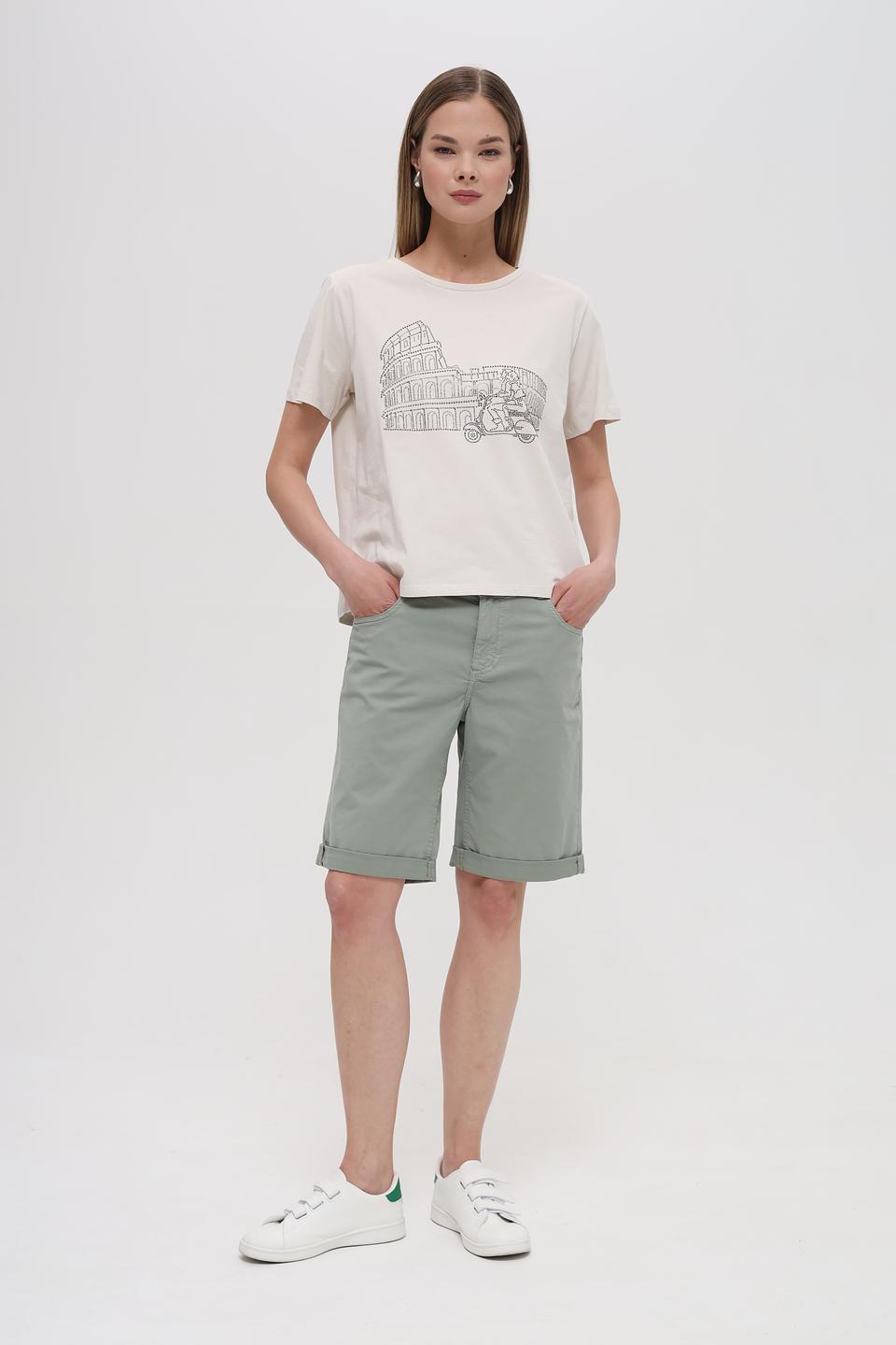 Шорты Angels хаки с манжетами