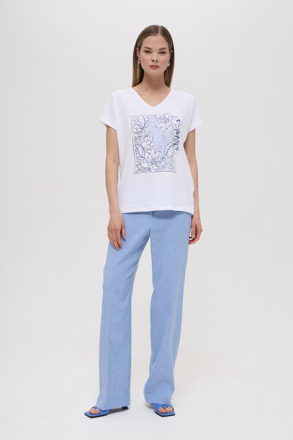 Брюки классические Bianca голубые