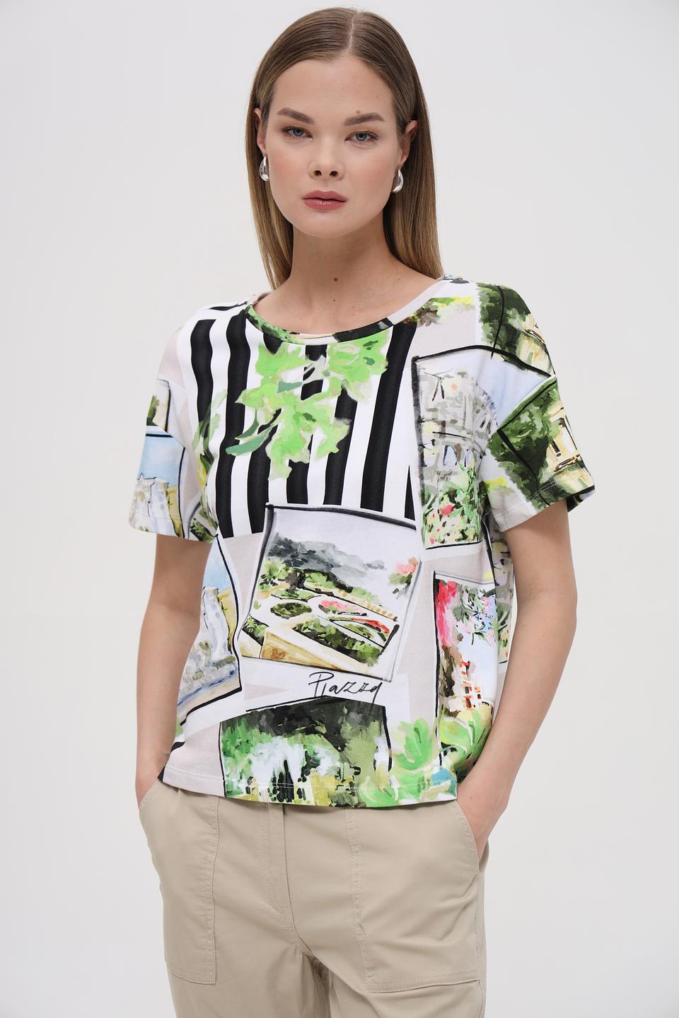 Пуловер Monari с принтом "Париж"