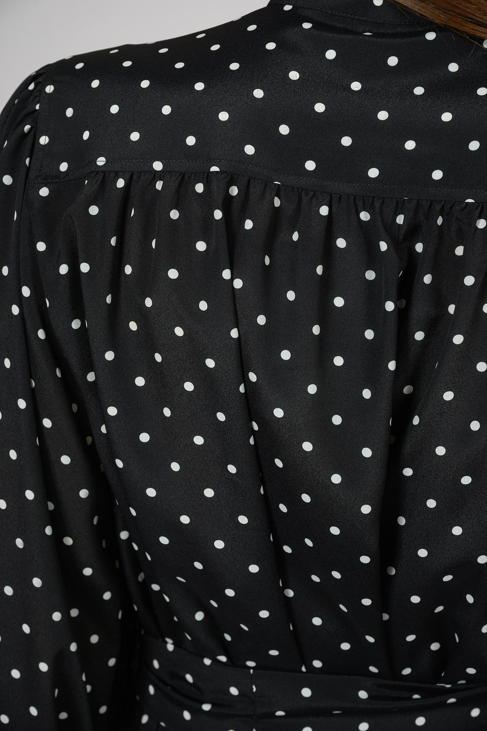 Платье Giorgio Grati в горошек чёрное