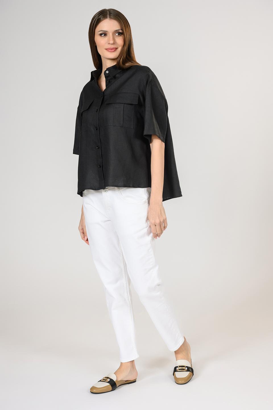 Блуза Giorgio Grati чёрная с карманами