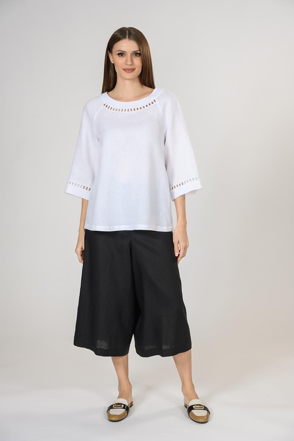 Блуза Giorgio Grati женская белая с вышивкой