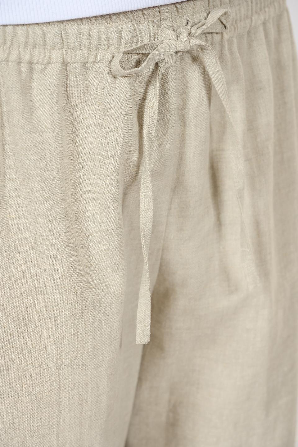 Брюки Giorgio Grati лен бежевые