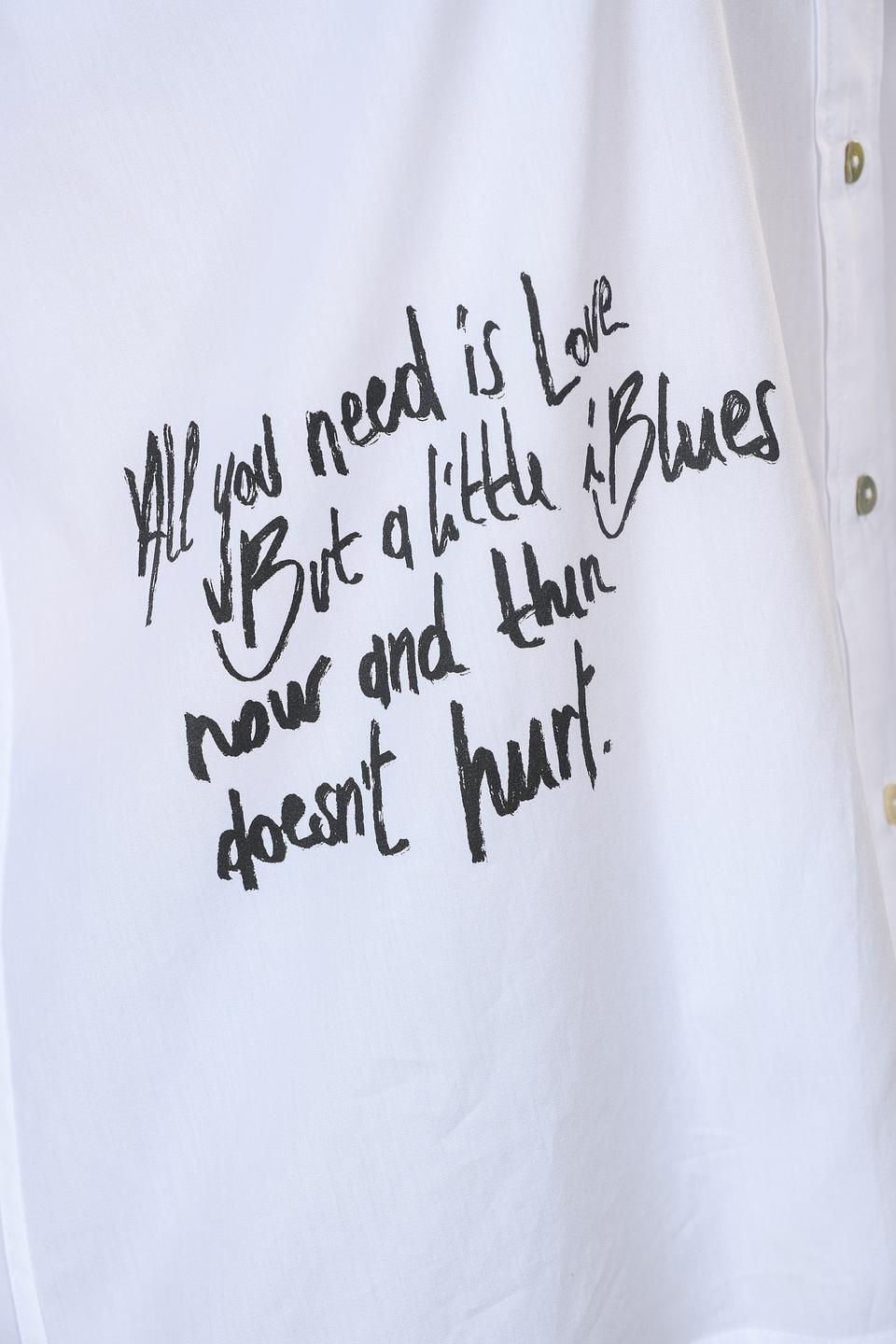 Рубашка i Blues женская белая с принтом