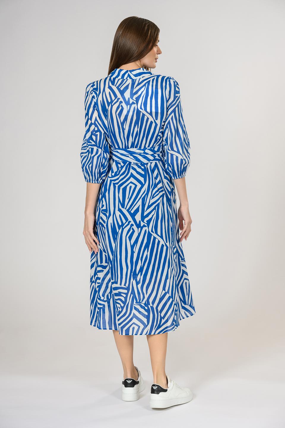 Платье i Blues в полоску синее