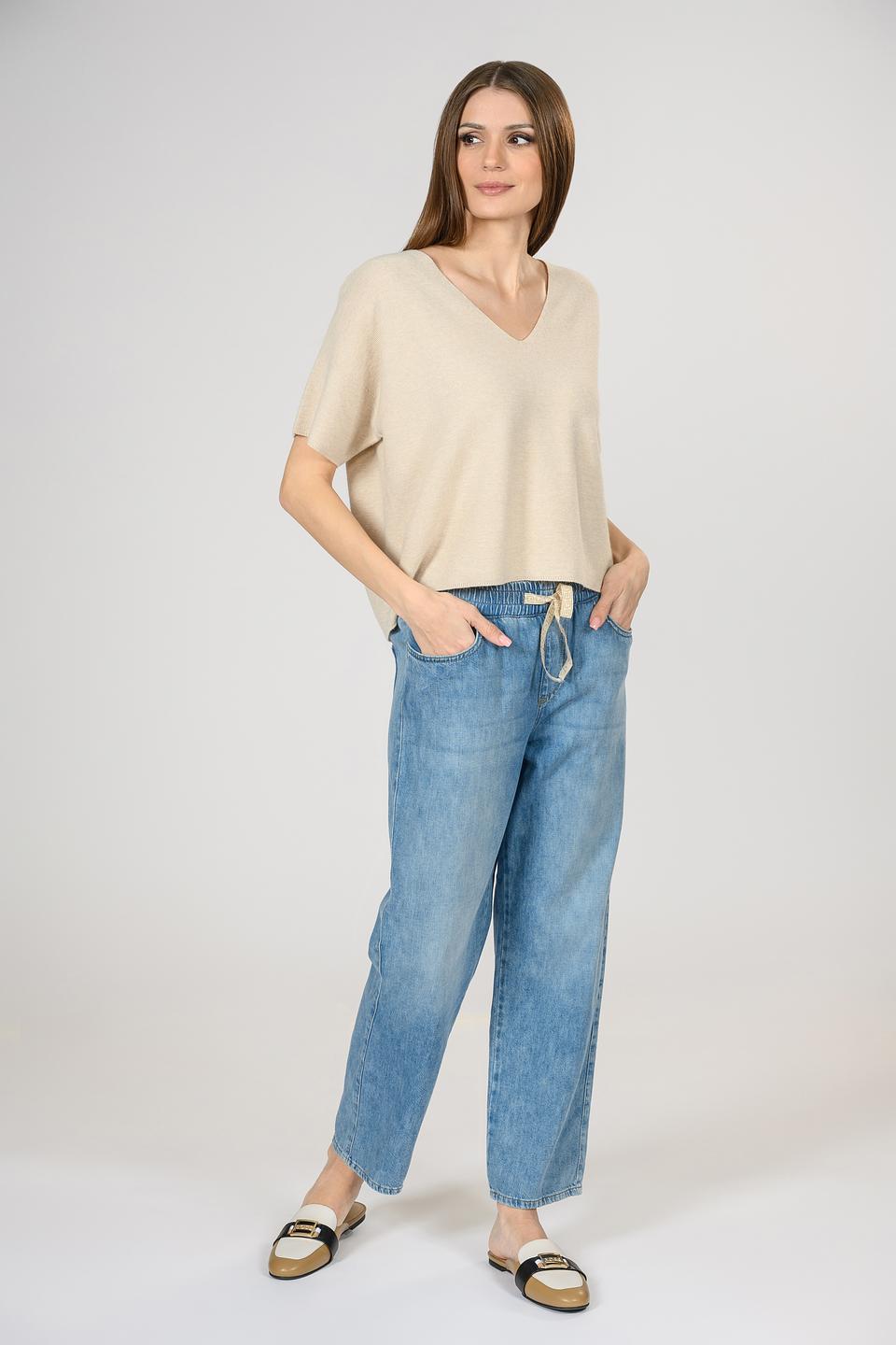 Брюки Liu-Jo джинсовые с поясом синие