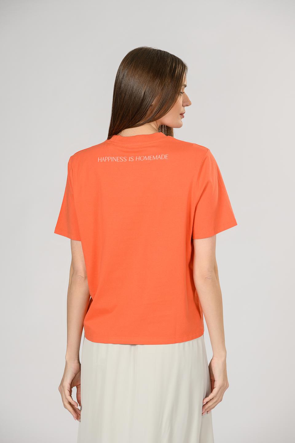 Футболка Marc O Polo с клубникой оранжевая