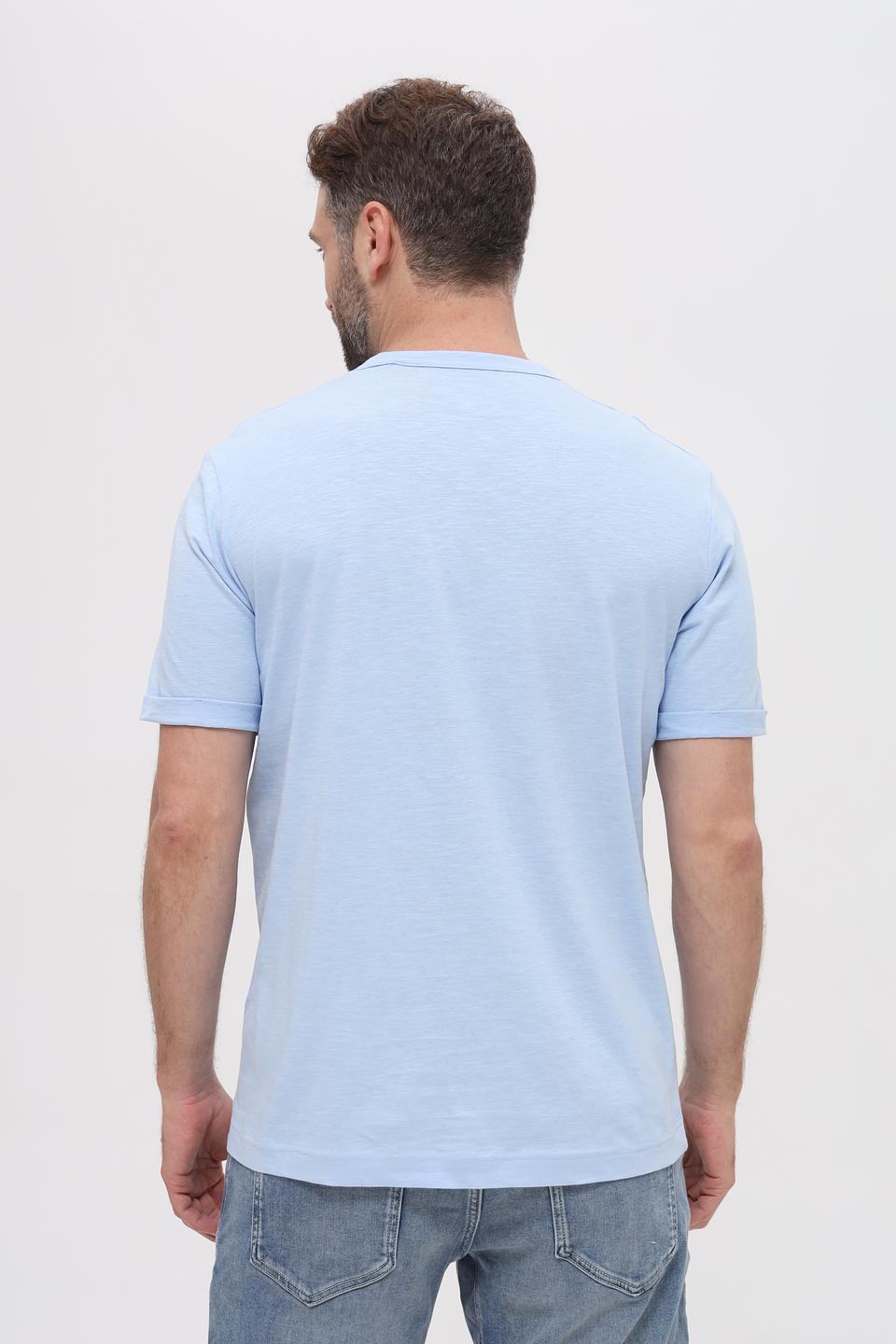 Футболка Tom Tailor голубая с принтом