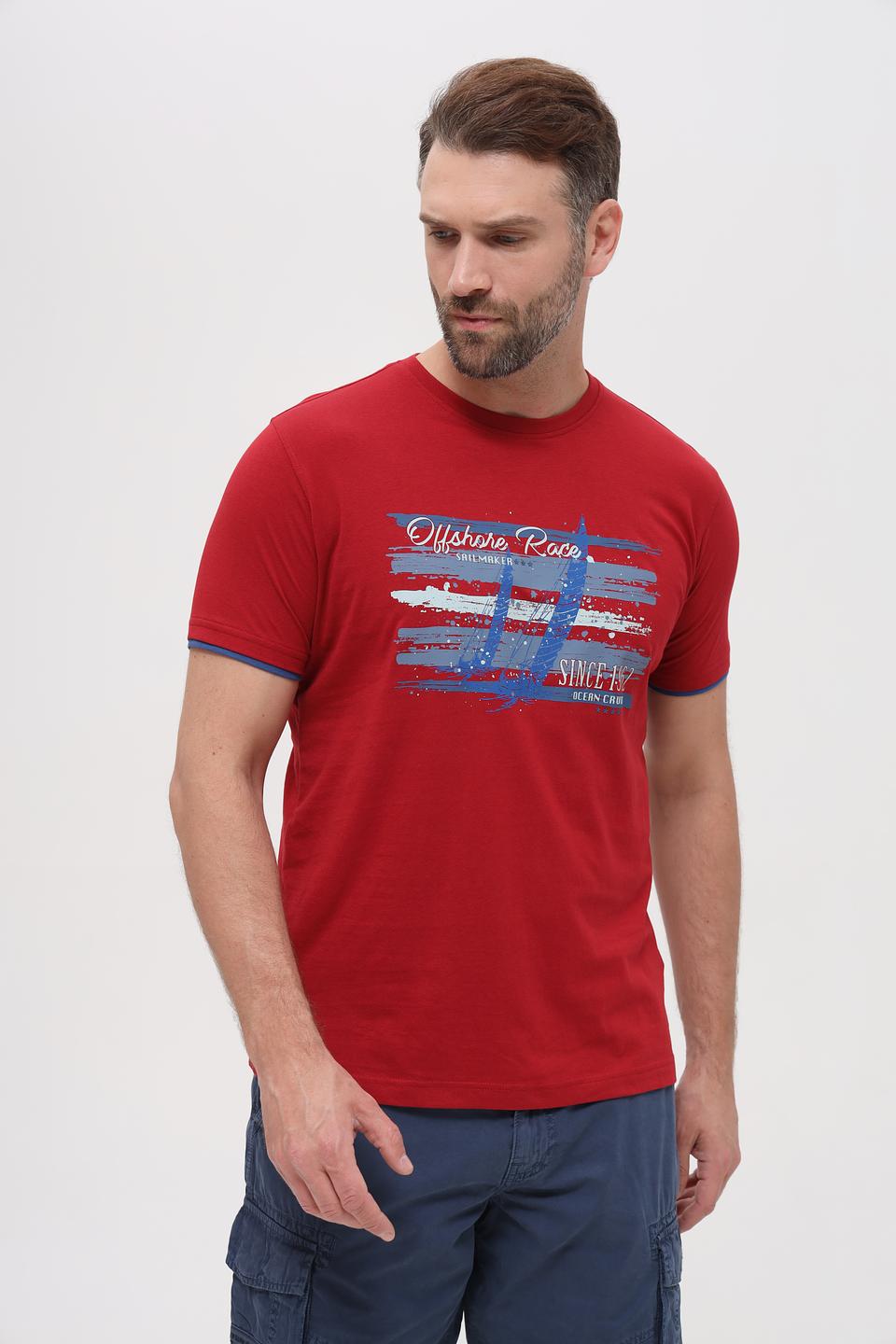 Футболка Sea Barrier с принтом красный