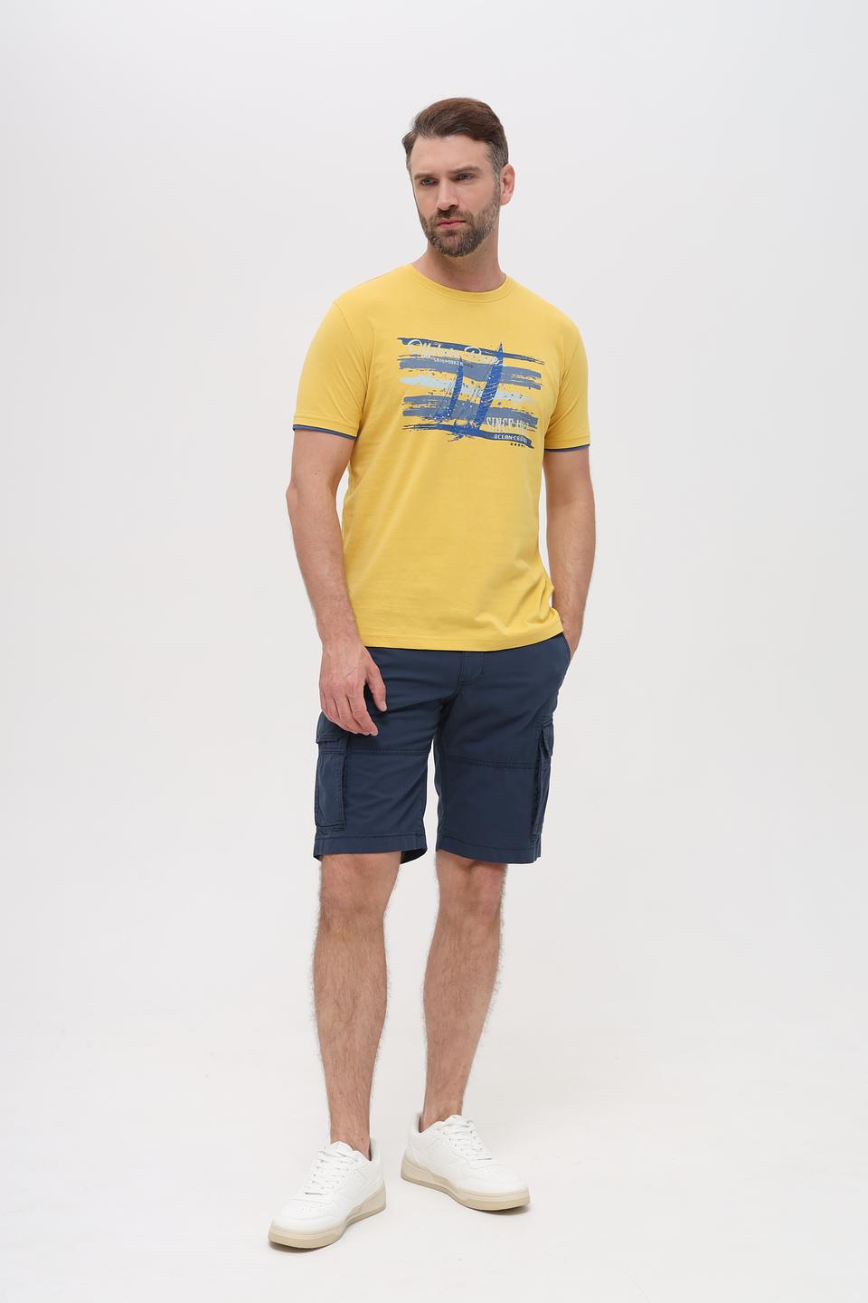 Футболка Sea Barrier с принтом жёлтая