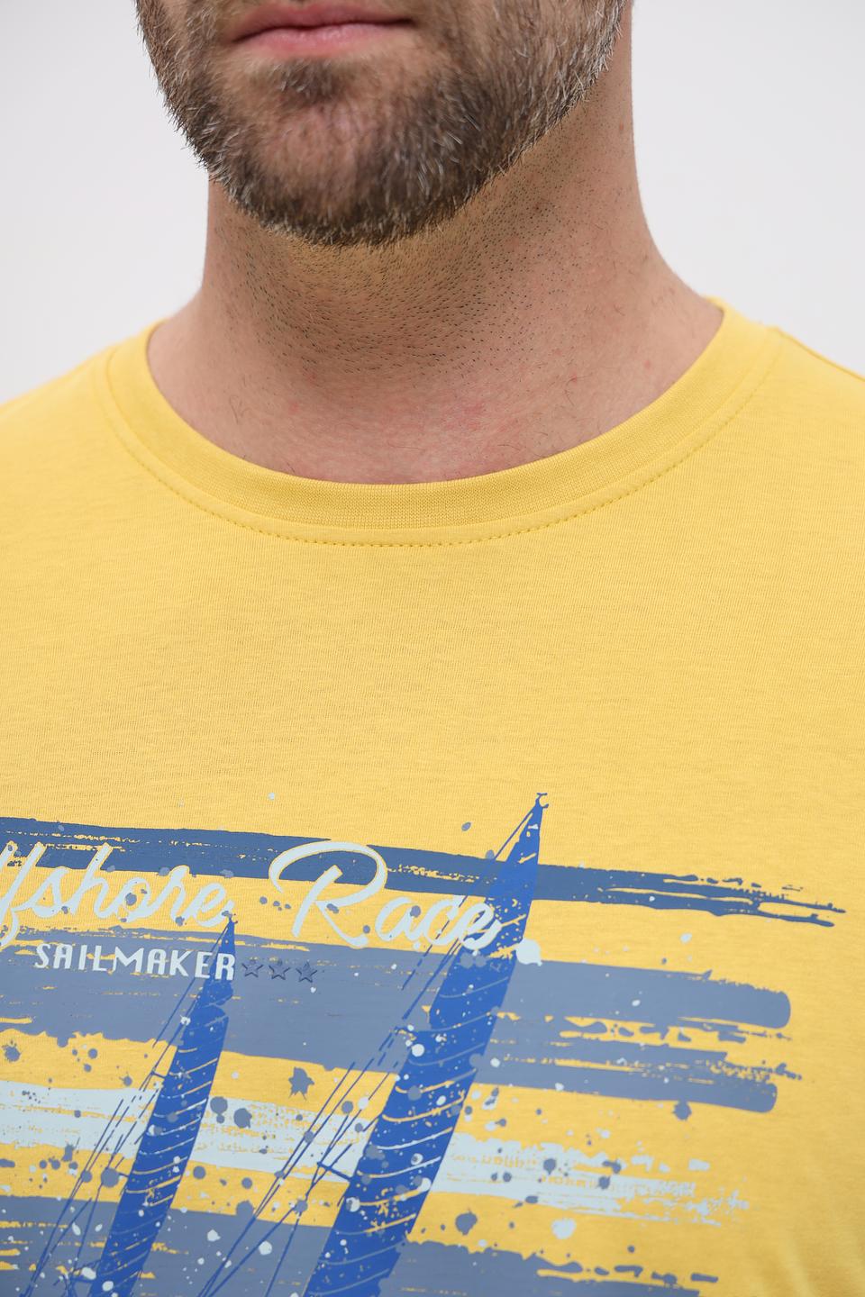 Футболка Sea Barrier с принтом жёлтая