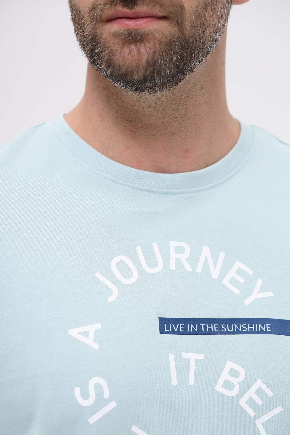 Футболка Basefield мятная с принтом