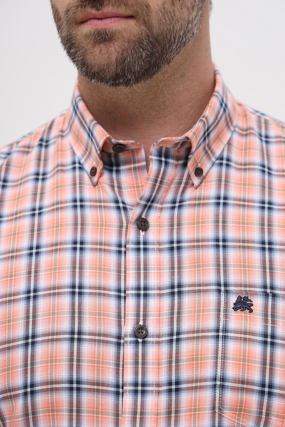 Рубашка кр Lerros клетка оранжевый