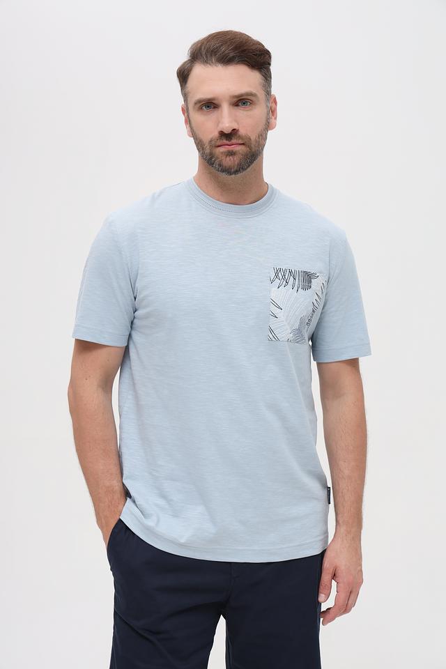 Футболка Tom Tailor с принтом голубая