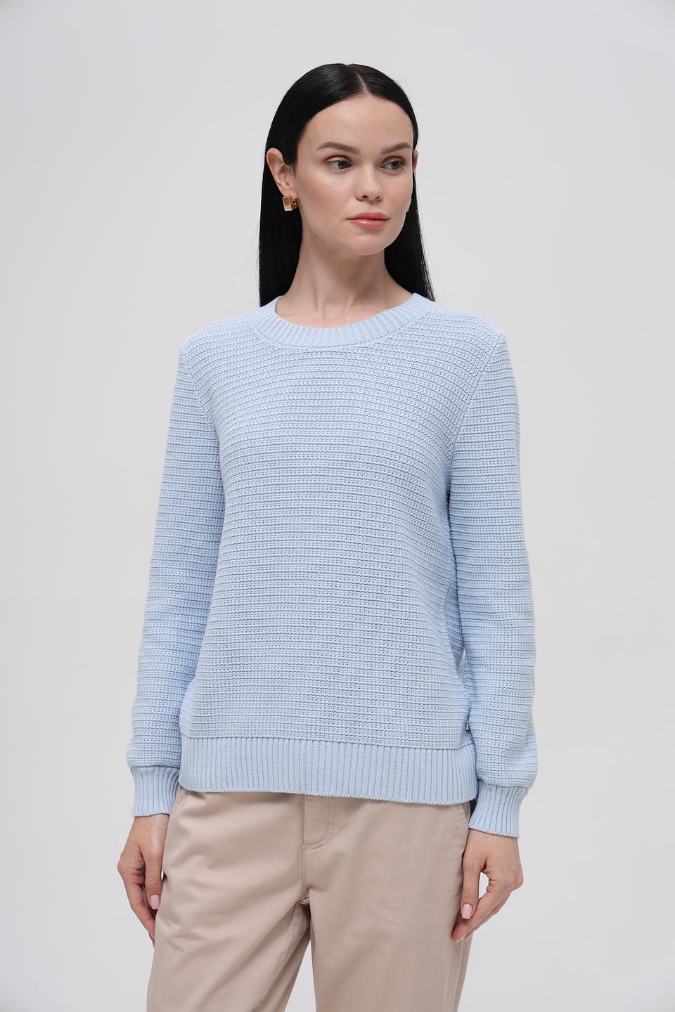 Пуловер Maerz голубой с рельефом