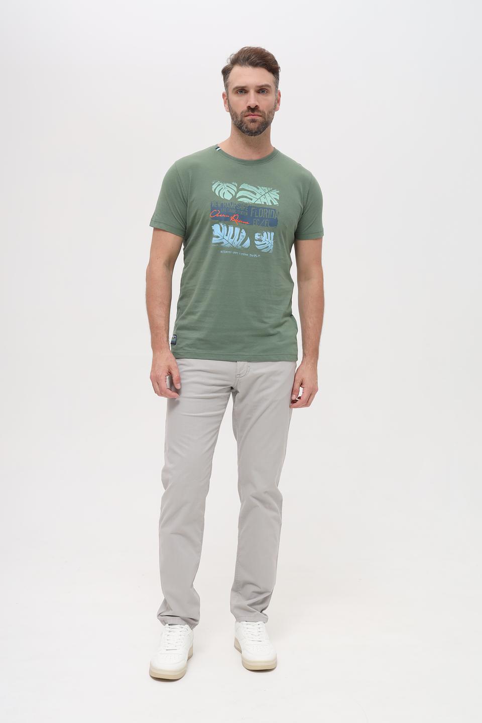 Футболка Sea Barrier хаки с принтом