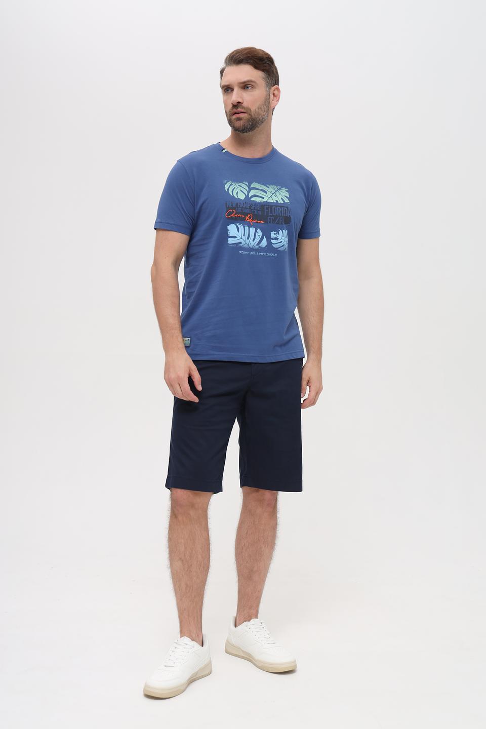 Футболка Sea Barrier с принтом синяя